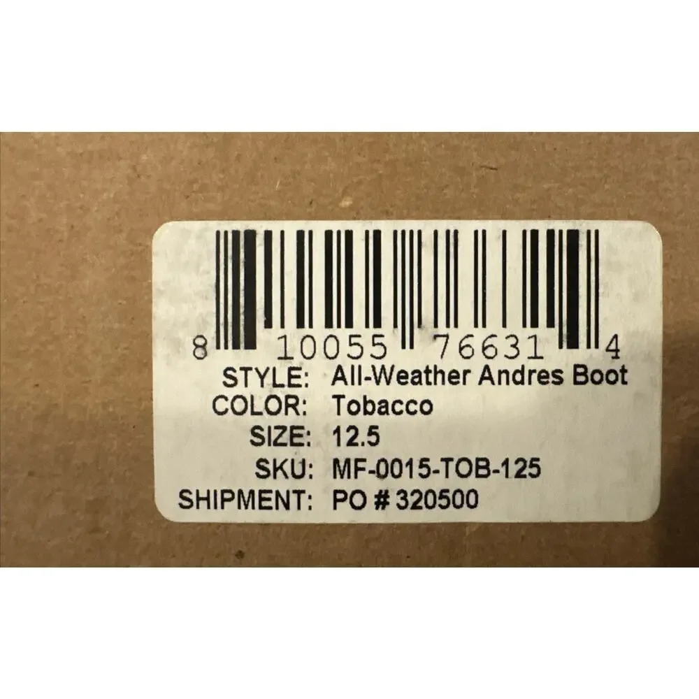 Nisolo Andres All-Weather Boot Men 12.5 Tobacco Brown Nubuck NEW IN BOX